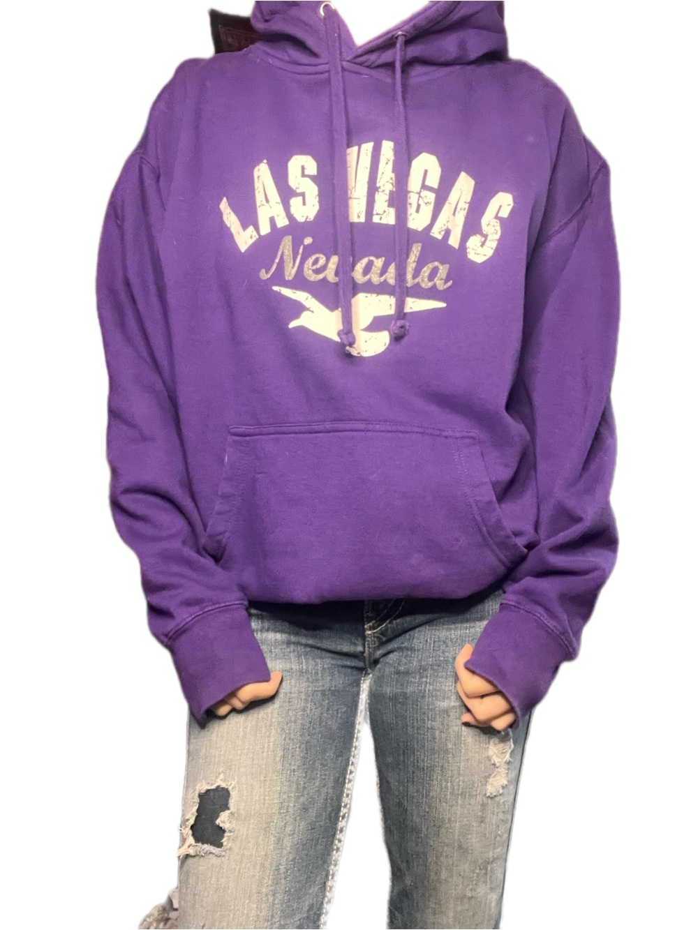 Las Vegas Nevada Purple Graphic Hoodie